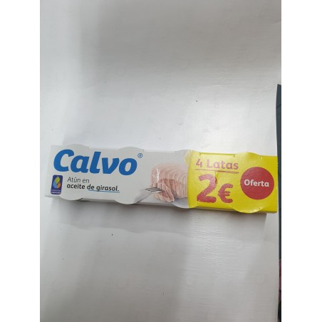 Atum Calvo, óleo de girassol, 4 latas x 80g